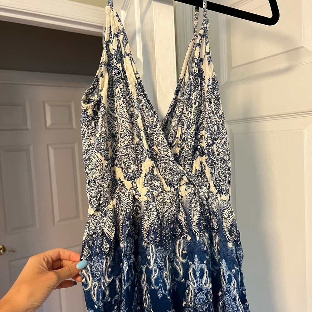 Blue Paisley Romper - Picture 3 of 10